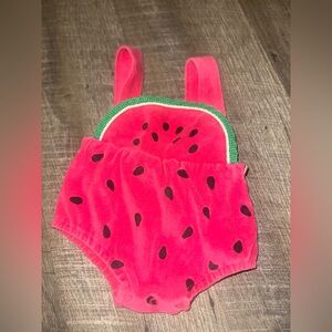 Source Unknown Watermelon Print Bodysuit